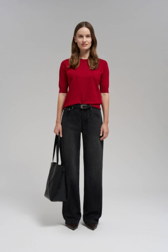 Легкий джемпер с коротким рукавом