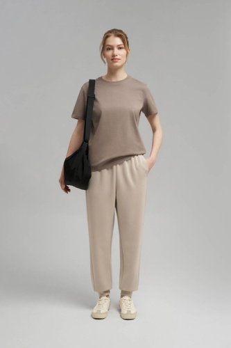 Футболка прямого кроя из мерсеризованного хлопка