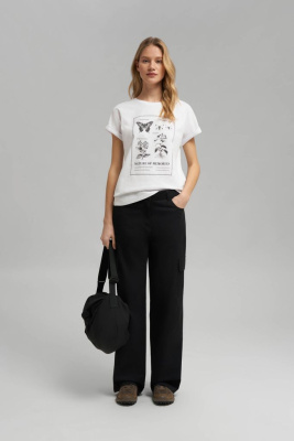 Футболка из хлопкового джерси свободного кроя