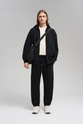 Брюки прямого кроя из футера