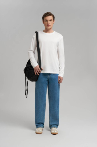 Лонгслив прямого кроя из мерсеризованного хлопка