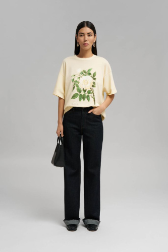 Свободная футболка из хлопкового джерси