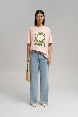 Свободная футболка из хлопкового джерси