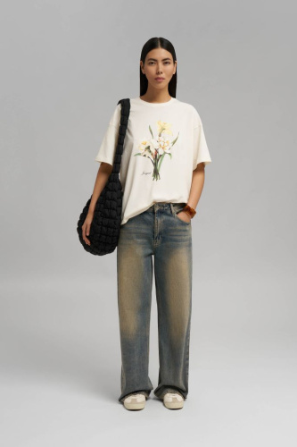 Свободная футболка из хлопкового джерси