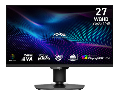 Монитор 27" MSI MAG 274QPF X30MV 9S6-3CF09H-028 2560x1440 Rapid VA Flat, 16:9 0.5ms, 300Hz, DisplayHDR 1000, 5000:1, 100M:1, 400nits, 178/178, 2*HDMI,