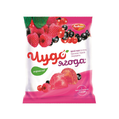Мармелад Чудо-ягода - малина, смородина, клюква, Рот Фронт, 250 гр.