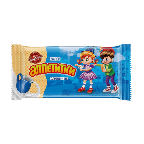 Вафли Аппетитки сливочные, Сормовская кондитерская фабрика, 50 гр