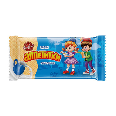 Вафли Аппетитки сливочные, Сормовская кондитерская фабрика, 50 гр