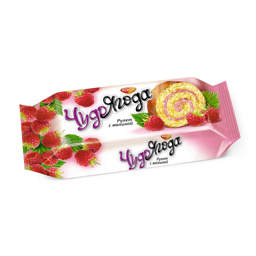 Рулет Чудо ягода с малиной, Южуралкондитер, 200 гр.