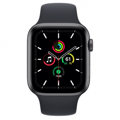 Смарт-часы Apple Watch SE 44mm (GPS+Cellular) Space Gray Aluminum Case with Midnight Sport Band (MKRR3)