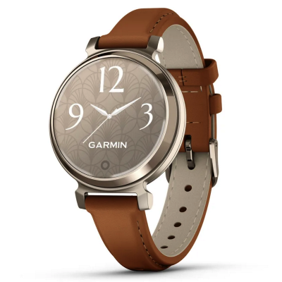 Смарт-часы Garmin Lily 2 Cream Gold Case with Tan Leather Band (010-02839-02)
