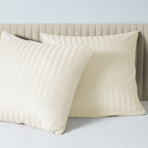 Комплект наволочек Экрю страйп-сатин 40156