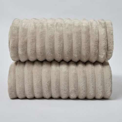 Плед Soft strip, пепел