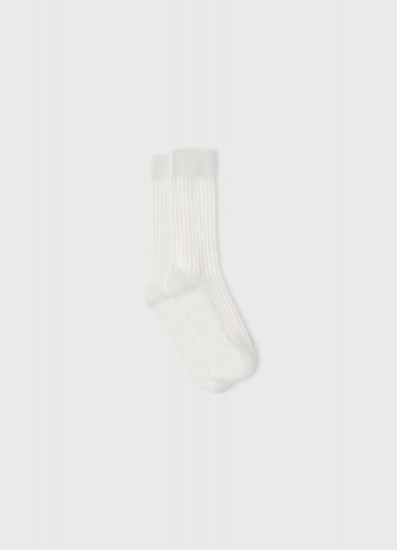 Носки в рубчик, Белый