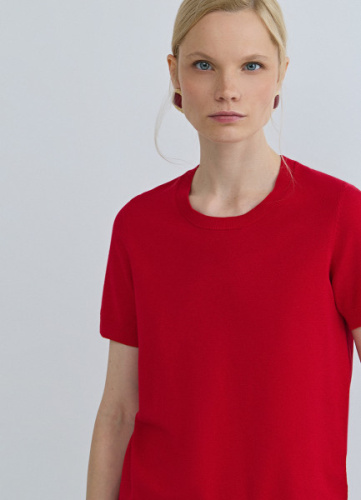 Джемпер с коротким рукавом, Красный