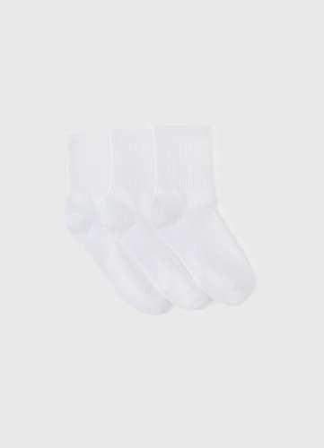 Базовые носки, 3 пары, Белый