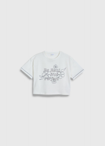 Свободная футболка для девочек, Белый