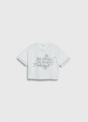 Свободная футболка для девочек, Белый