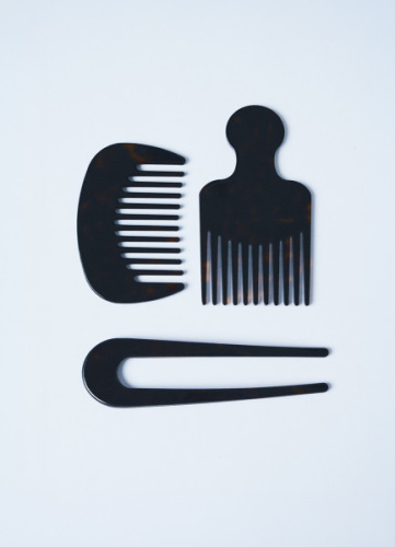 Набор аксессуаров для волос: гребень, расческа и заколка-шпилька, Коричневый