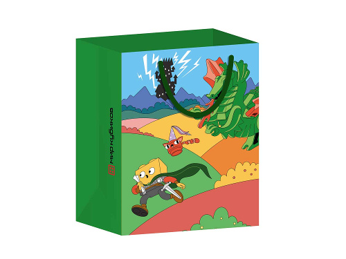 BagM_K_and_dragon_MK Пакет подарочный «Кубикоша и дракон», 30*40 (m)