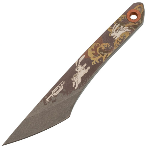 Нож киридаши KOI Rabbit Blue, сталь AUS-8, серый