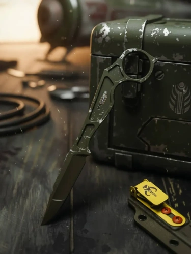 Скелетный нож N.C. Custom Thorn Razvedos Edition LE Boba Fett Cerakote, сталь AUS-8