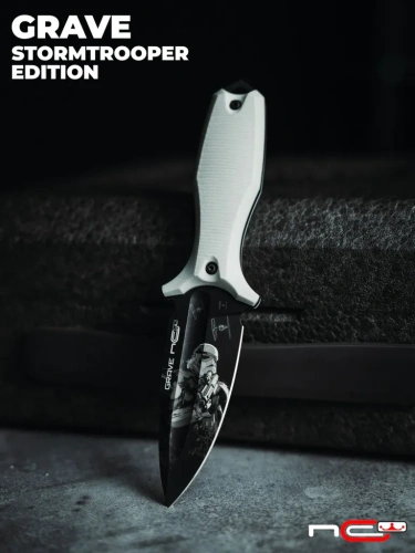 Тактический нож N.C.Custom Grave LE Stormtrooper blackwash