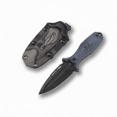 Туристический нож N.C. Custom Grave blackwash сталь AUS-10, рукоять Micarta