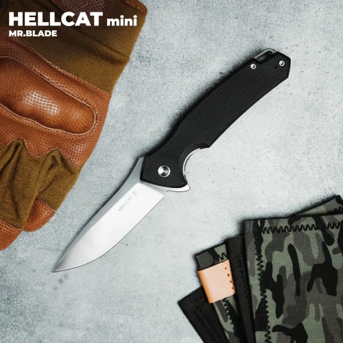 Складной нож Mr.Blade Hellcat Mini сталь VG-10, рукоять Black G10