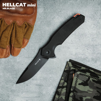 Складной нож Mr.Blade Hellcat Mini, сталь VG-10, рукоять Black G10