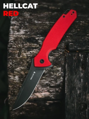 Складной нож Mr.Blade Hellcat blackwash сталь VG-10, рукоять Red G10