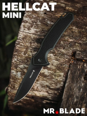 Складной нож Mr.Blade Hellcat Mini blackwash, сталь S35VN, рукоять Black G10