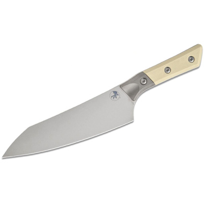 Кухонный нож поварской Microtech Chef's Knife 20.3 см, сталь M390MK, рукоять G10/титан, белый
