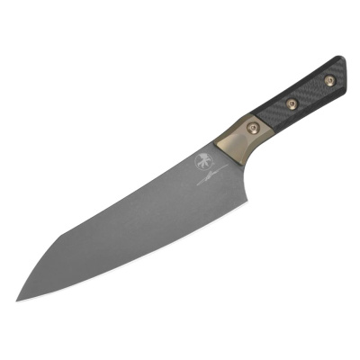 Кухонный нож поварской Microtech Chef's Knife 20.3 см, сталь M390MK, рукоять карбон/титан