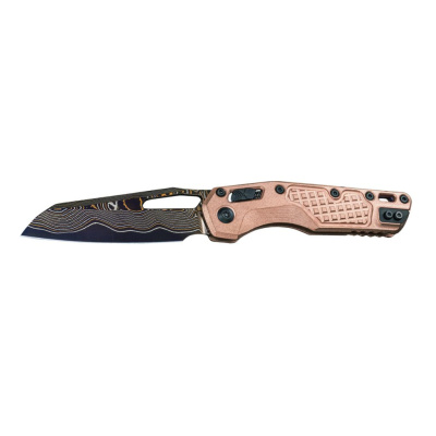 Складной нож Microtech MSI Frag Copper, сталь Damascus Purple, рукоять медь