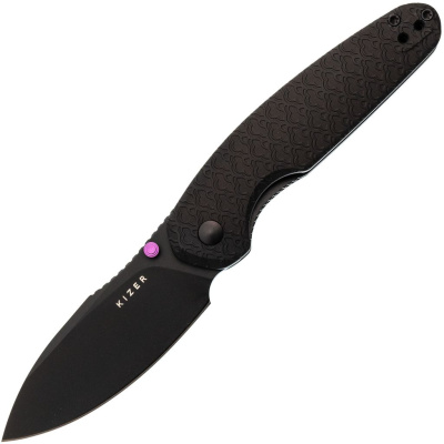 Складной нож Kizer Meteora, сталь Nitro-V, рукоять алюминий, черный