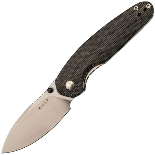 Складной нож Kizer Meteora, сталь Nitro-V, рукоять микарта, черный