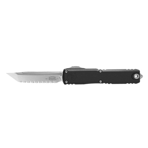 Автоматический нож серрейтор Microtech Ultratech Gen IV T/E, сталь M390MK, рукоять алюминий, черный