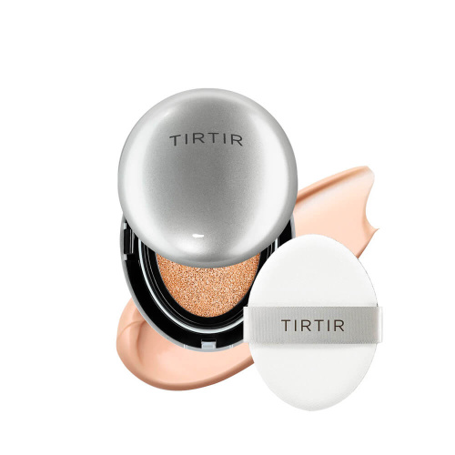 Лёгкий мини-кушон с сияющим финишем TIRTIR Mask Fit Aura Mini Cushion 21C Cool Ivory
