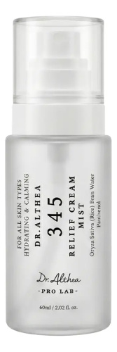 Успокаивающий мист для лица с гидролатом риса и пантенолом 345 Relief Cream Mist: Мист 60мл