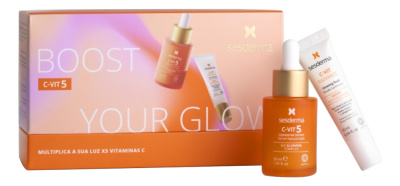 Набор для лица C-VIT 5 (сыворотка липосомальная Liposomal Serum 30мл + флюид для сияния кожи Glowing Fluid 10мл)