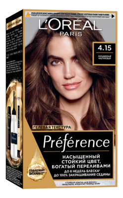 Краска для волос Preference : 4.15 Насыщенный каштановый