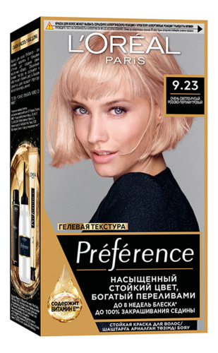 Краска для волос Preference : 9.23 Очень светло-русый розово-перламутровый