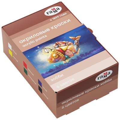 Набор акрила декоративный Гамма "Хобби" 6 цв*20 мл