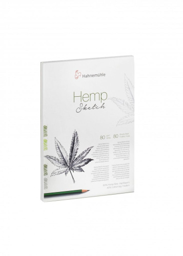 Альбом-склейка для набросков Hahnem?hle "Hemp Sketch" A5 80 л 80 г, волокна конопли 60% и хлопок 40