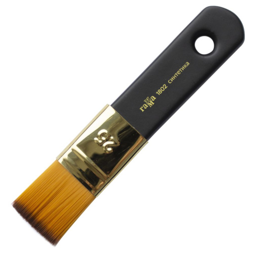 Кисть-флейц синтетика №25 Гамма, короткая ручка