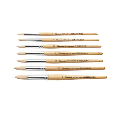 Кисть щетина круглая "Tintoretto" на короткой ручке