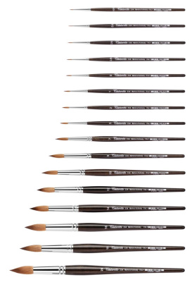 Кисть колонок круглая Tintoretto на короткой ручке