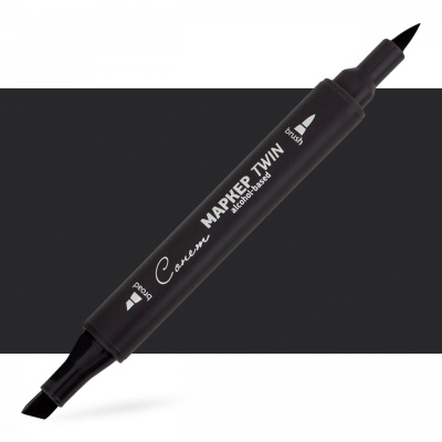 Маркер спиртовой Сонет "TWIN Brush" Черный