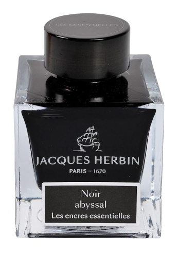 Чернила в банке Herbin Prestige, 50 мл, Noir abyssal Черный